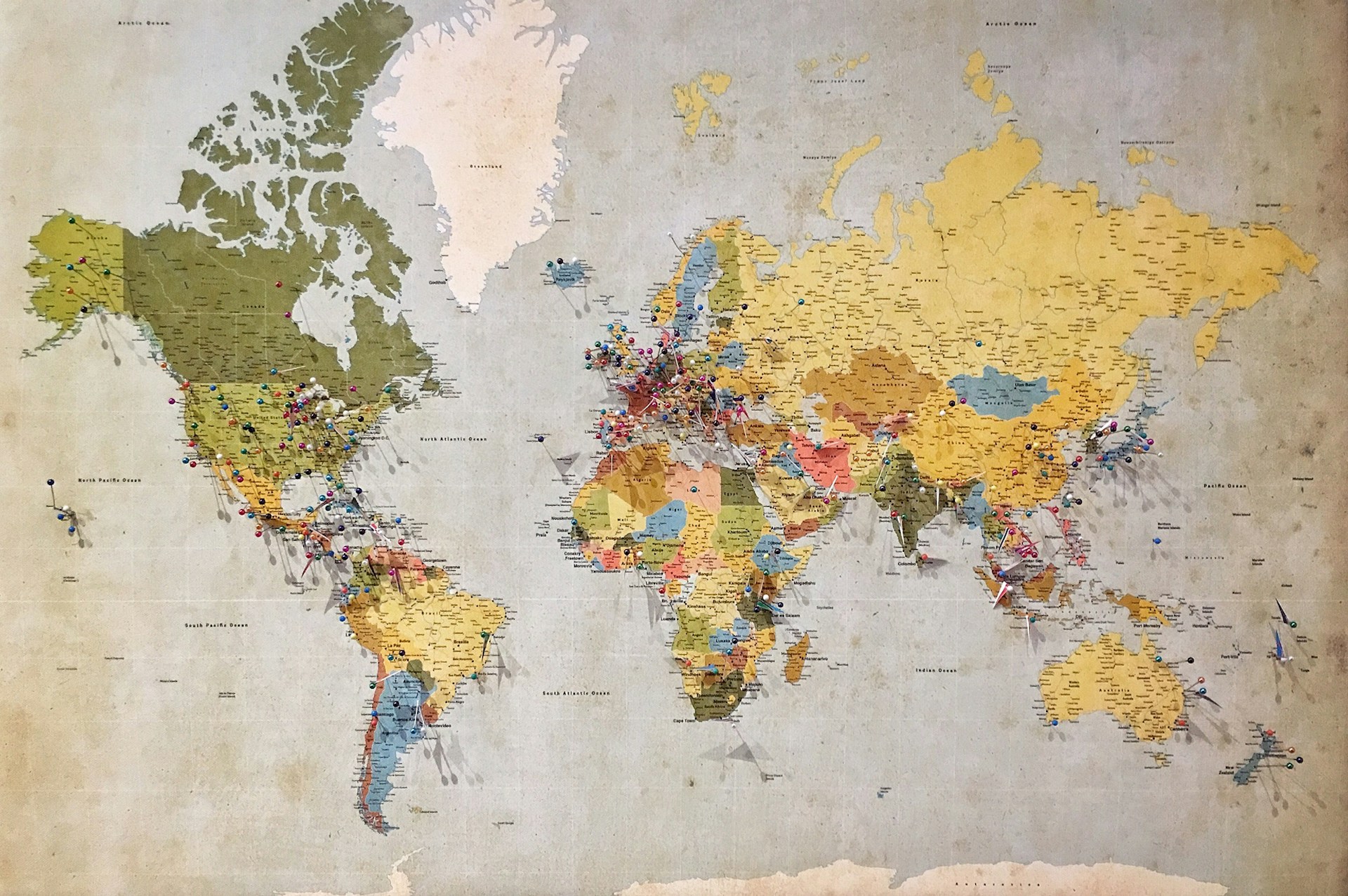 World Map showing our global reach